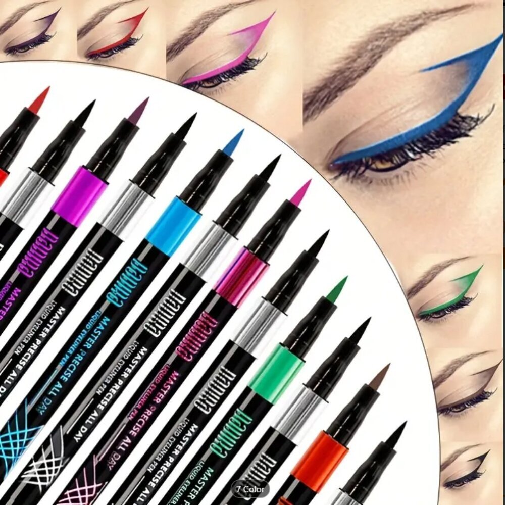 NWOT 12pcs Waterproof Eyeliner Set - Smudge Resistant, Easy Glide